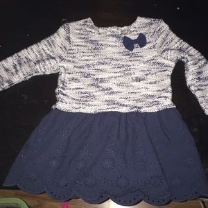 Navy blue and gray dress